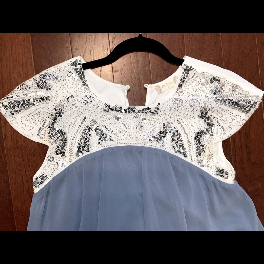 Blue Babydoll Sequin Dress